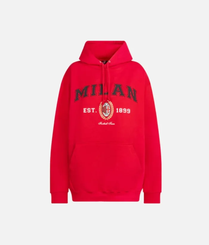 AC Milan College Collection Hoodie Rot (2)