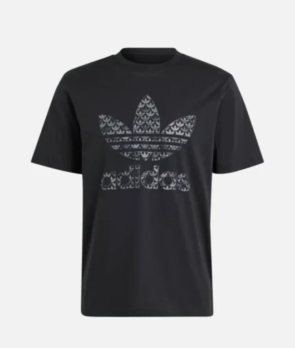 Adidas Classic Monogram Graphic T Shirt Schwarz (2)