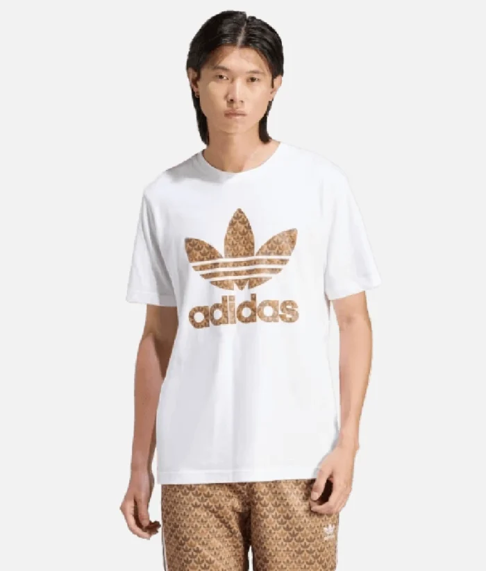 Adidas Classic Monogram Graphic T Shirt Weiß (1)