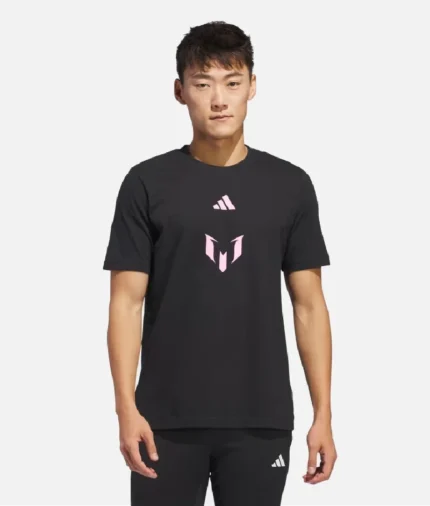 Adidas Messi T Shirt Black (1)