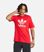 Adidas Trefoil T Shirt Rot (1)