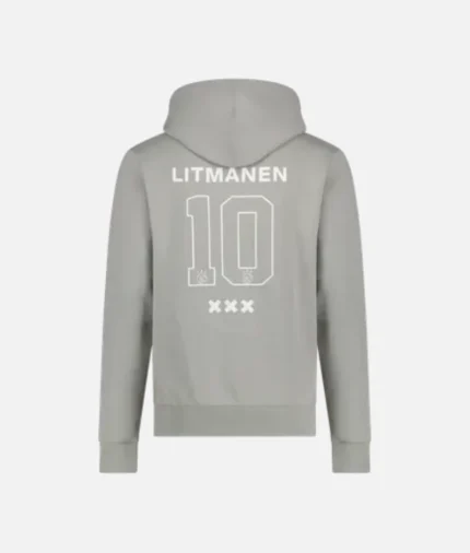 Ajax Amsterdam Hoodie Grey Litmanen 10 (1)