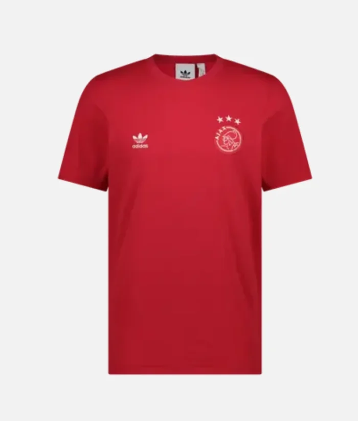 Ajax Amsterdam Logo T Shirt Rot (2)