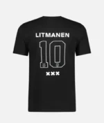 Ajax Amsterdam T Shirt Black Litmanen 10 (1)