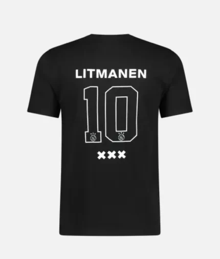 Ajax Amsterdam T Shirt Black Litmanen 10 (1)