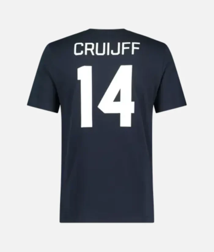 Ajax Amsterdam T Shirt Navy Cruijff 14 (1)