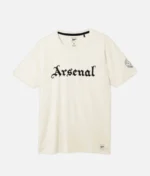 Arsenal 1886 Gothic Text T Shirt Creme (2)