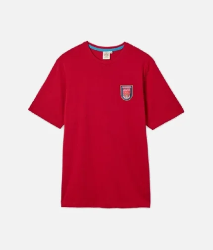 Arsenal Retro Wappen T Shirt Rot (2)