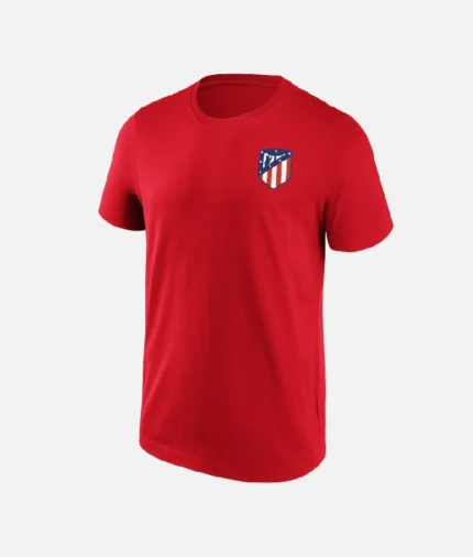 Atletico Madrid Wappen T Shirt Rot (2)