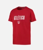Atletico Madrid Wordmark T Shirt Red (2)