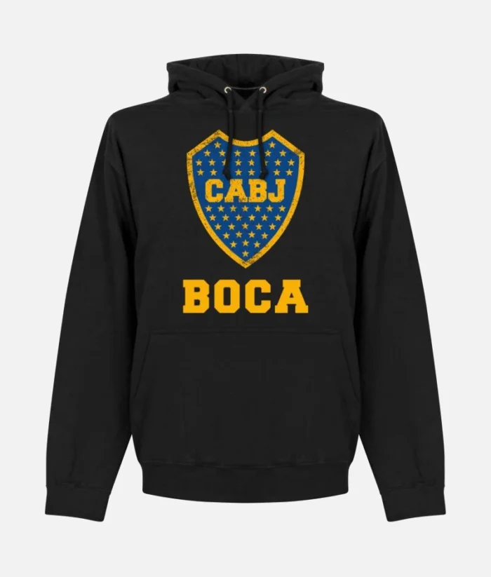 Boca CABJ Wappen Hoodie Schwarz (2)
