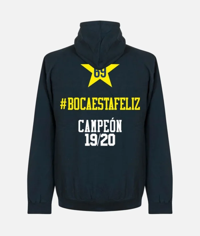 Boca Campeon #BocaEstaFeliz Hoodie Marine Blau (1)