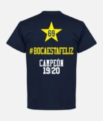 Boca Campeon #BocaEstaFeliz T Shirt Marine Blau (2)