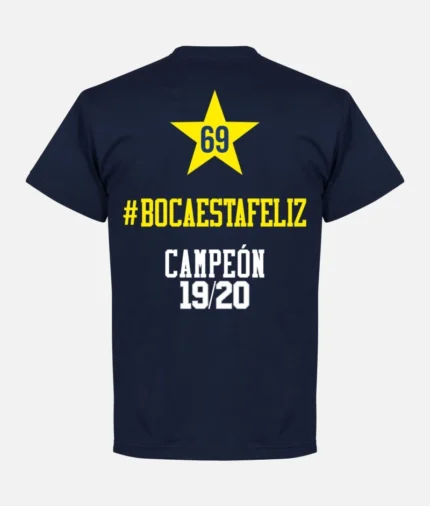 Boca Campeon #BocaEstaFeliz T Shirt Marine Blau (2)