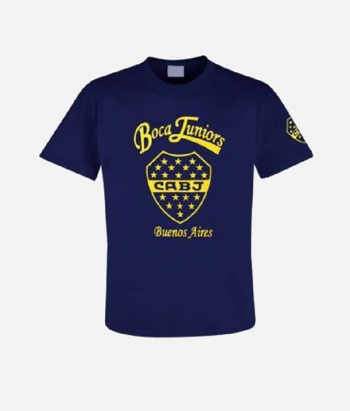 Boca Juniors Crest T Shirt Marine Blau (2)