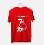 Cristiano Ronaldo 7 Rot T Shirt (2)