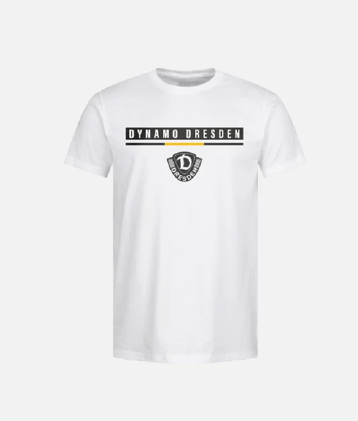Dynamo Dresden Streifen T Shirt Weiß (2)