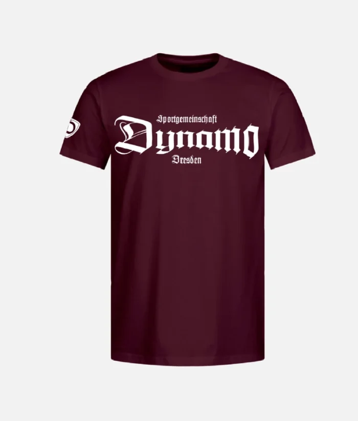 Dynamo Dresden T Shirt Old School Wein Rot (2)