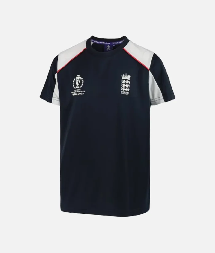England ICC Herren Cricket World Cup T Shirt Marine Blau (2)