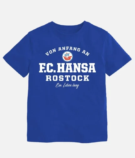 Hansa Rostock Fans T Shirt Blau (1)