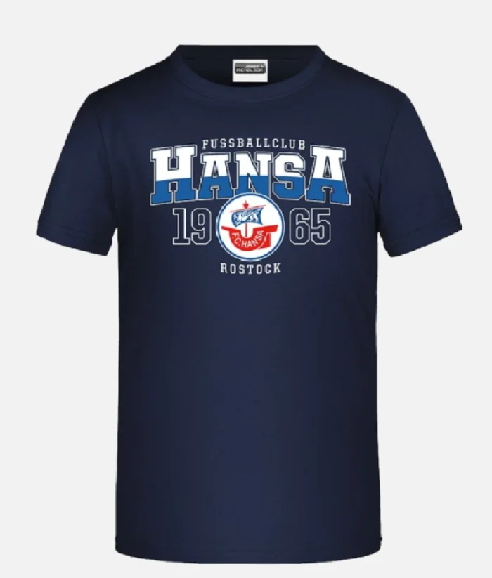 Hansa Rostock Fans T Shirt Marine Blau (1)
