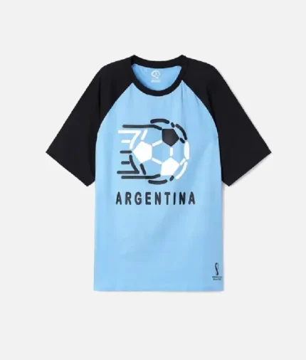 Weltmeisterschaft Argentinien Blaues Raglan T Shirt (2)