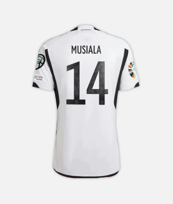 Adidas Jamal Musiala Home T Shirt Weiß Schwarz (2)