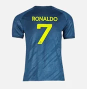 Cristiano Ronaldo 7 Fußball mannschaft Auswärts T Shirt Blau (2)