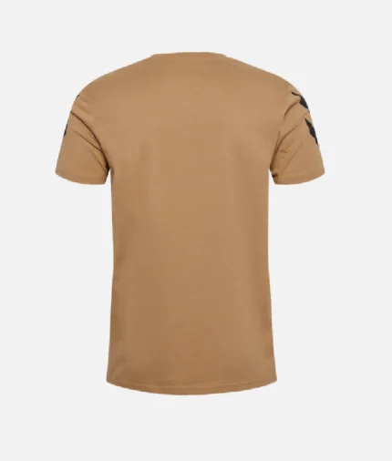 Hummel Chevron T Shirt Beige (1)