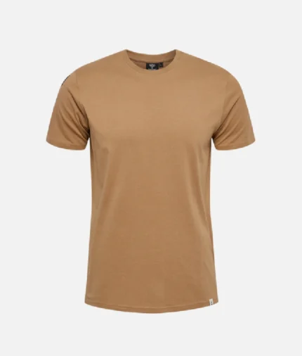 Hummel Chevron T Shirt Beige (2)