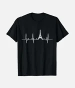 Ich liebe Paris Heartbeat Eiffelturm Frankreich T Shirt (2)