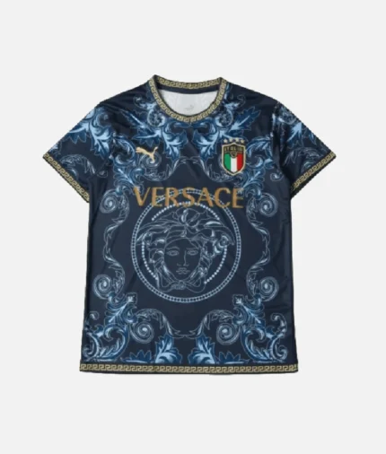 Italien X Versace Home T Shirt Blau (2)