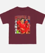 Jamal Musiala Bayern München T Shirt Maroon (1)
