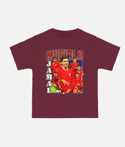 Jamal Musiala Bayern München T Shirt Maroon (2)