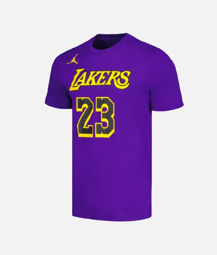 Lakers LeBron James Jordan T Shirt Lila (2)