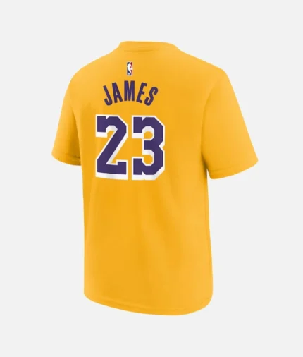 Lakers LeBron James Jugend T Shirt Gold (1)