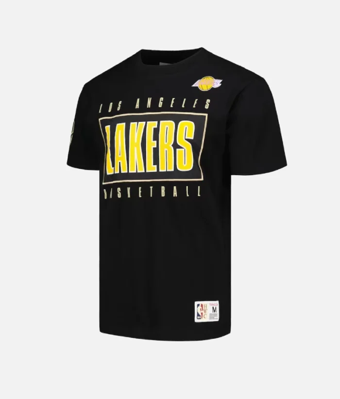 Lakers Vintage Logo T Shirt Schwarz (2)