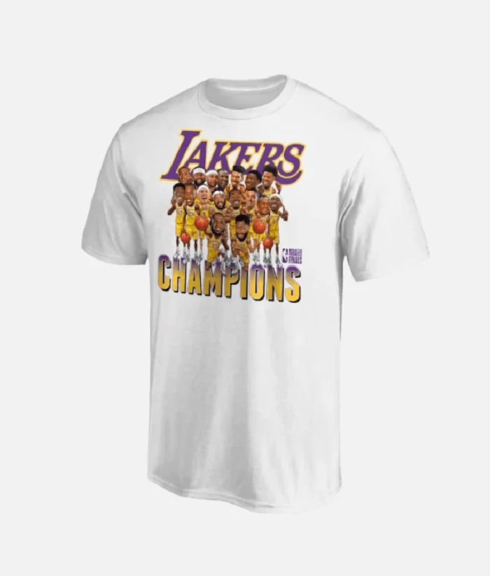 Lakers Vintage Logo T Shirt Weis (2)