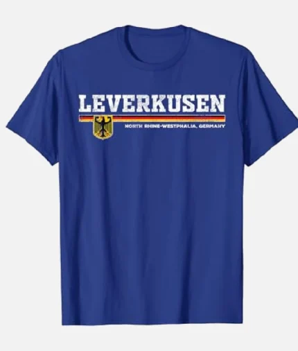 Leverkusen Deutschland Logo T Shirt Blau (1)
