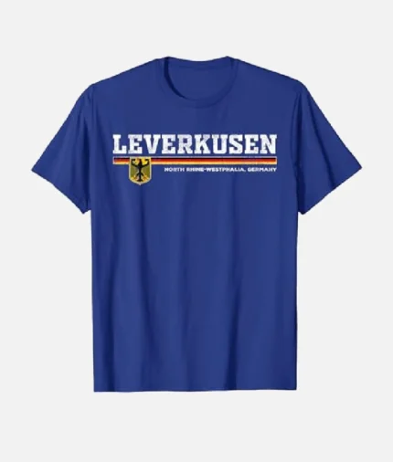 Leverkusen Deutschland Logo T Shirt Blau (2)