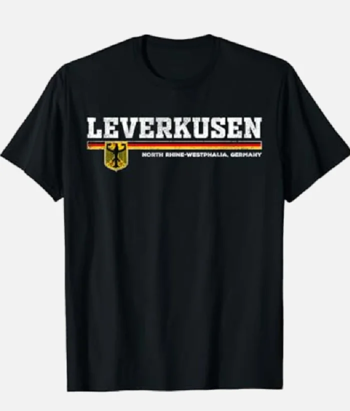 Leverkusen Deutschland Logo T Shirt Schwarz (1)