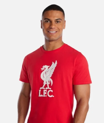 Liverpool Liverbird T Shirt Applikation Rot (1)