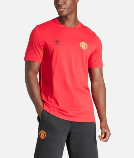 Manchester United X Adidas Originals Essentials T Shirt (1)