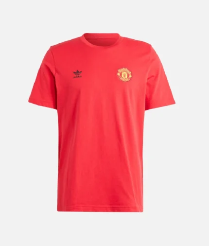 Manchester United X Adidas Originals Essentials T Shirt (2)