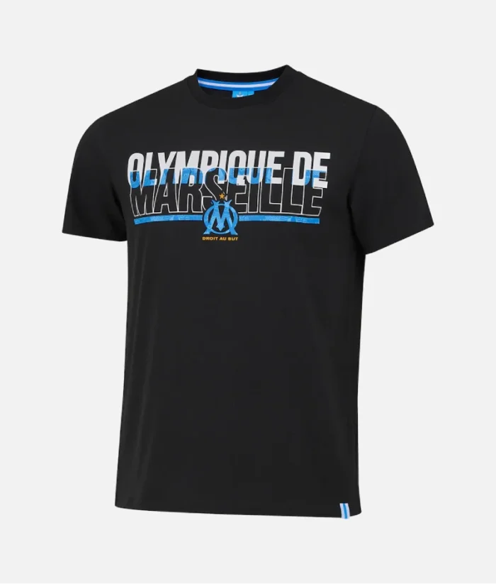 Marseille Logo T Shirt Schwarz (2)