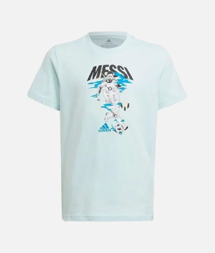 Messi Adidas Performance T Shirt Hell Blau (2)