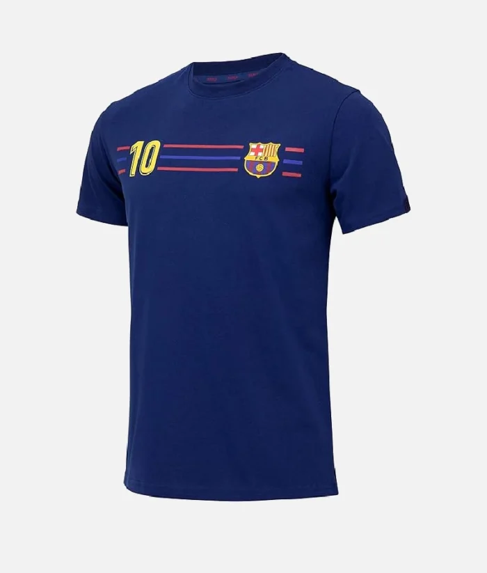 Messi FC Barcelona T Shirt Marine Blau (1)