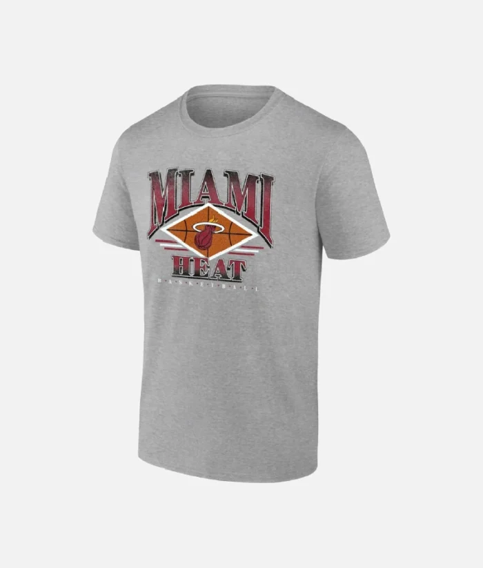 Miami Heat Power Phase Grafik T Shirt Grau (2)