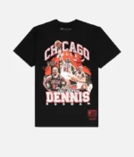NBA Chicago Bulls Dennis Rodman T Shirt Schwarz (2)