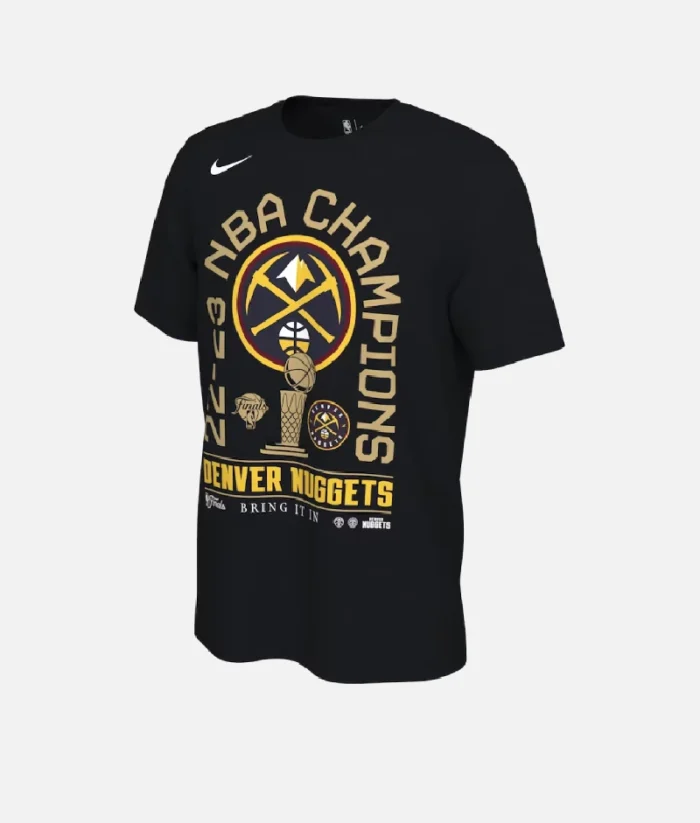 NBA Nike Denver Nuggets T Shirt Schwarz (2)